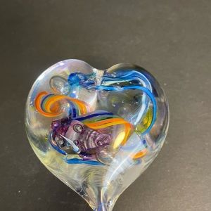 Alyssa Getz Glass Small Heart Paperweight